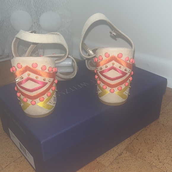 Stuart Weitzman Beach Suede Heel . Size 8.5 - Picture 4 of 8